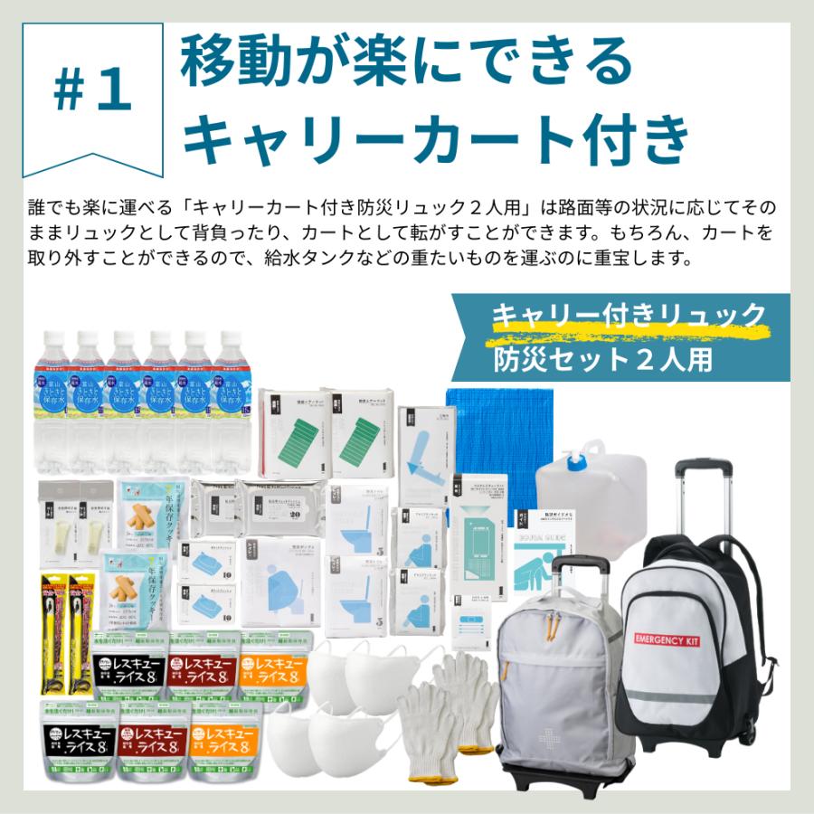 岸田産業 防災グッズ 防災セット 2人用 セット 防災グッズ 非常食