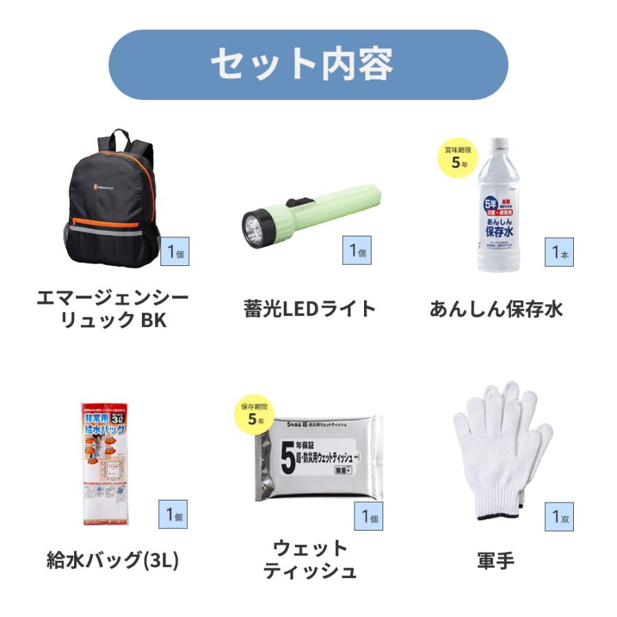 岸田産業 防災セット 緊急防災 12点セット(400E) 防災用品 防災