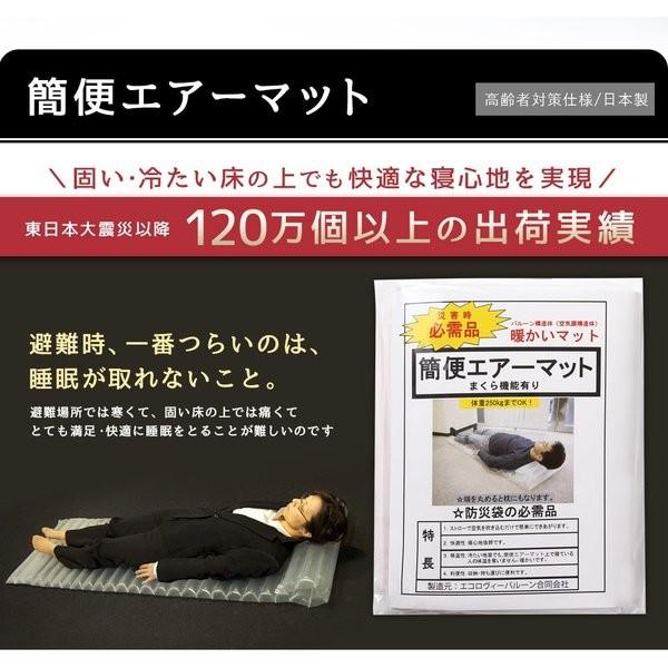 岸田産業 防災グッズ 簡便エアーマット 2個セット 防災用品 単品 1人用