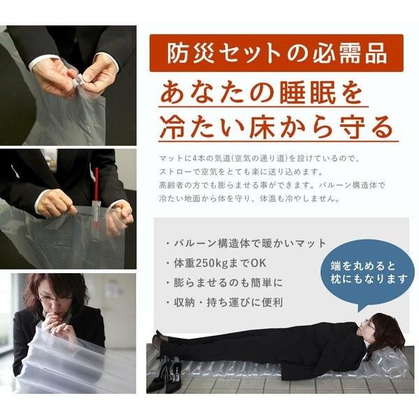岸田産業 防災グッズ 簡便エアーマット 2個セット 防災用品 単品 1人用