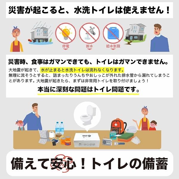 SAFETY TOILET FIVE 300回セット 防災グッズ 必要なもの 災害グッズ 避難グッズ 災害時 防災 防災用品 中身 トイレセット 簡易トイレ 大便 台風 停電 水害_4
