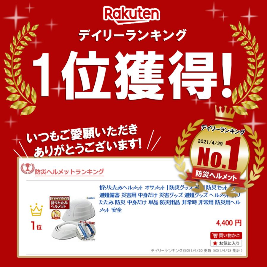 岸田産業 折りたたみヘルメット オサメット ホワイト 国家検定合格品