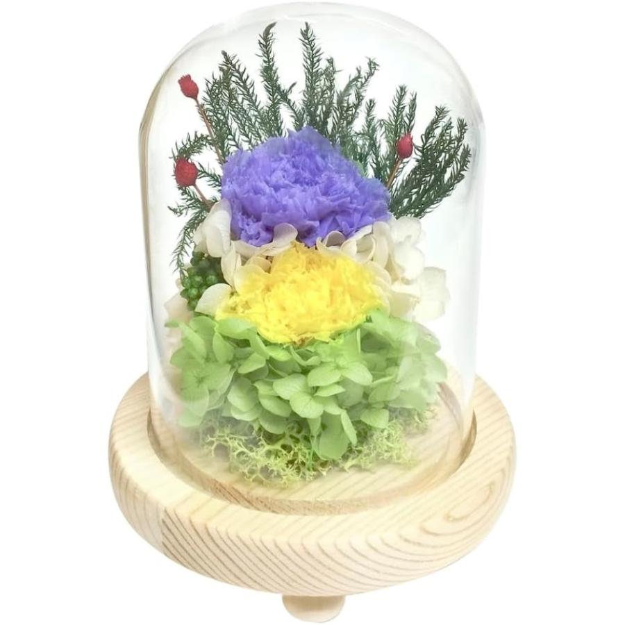 スープ プリザーブドフラワー ガラスドーム 日和 C37530 仏花 仏壇用