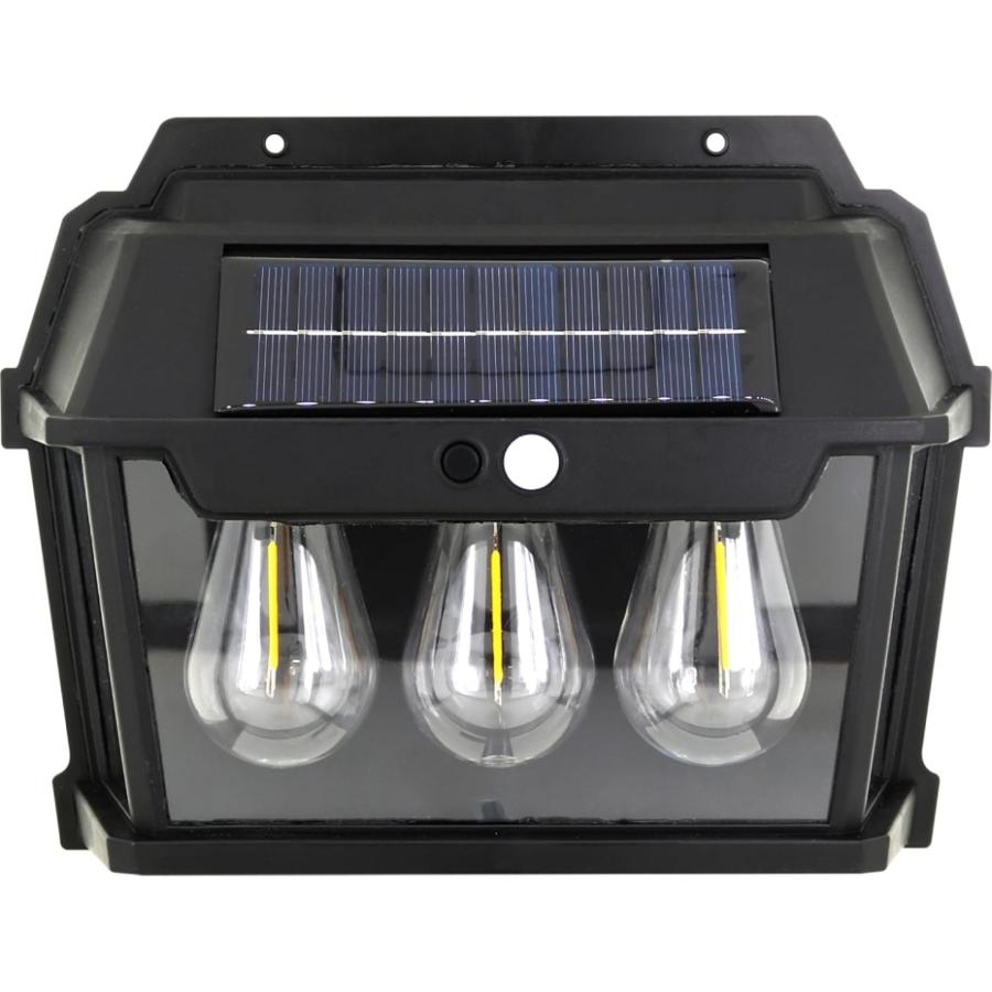 トレードワン モーションセンサー付照明 バルブスター3灯 ブラック