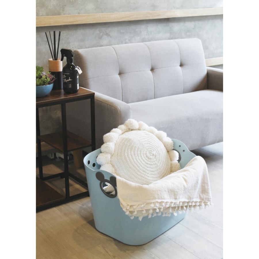 錦化成 やわらかバケツ SQ43 ミッキーマウス LB×GR ライトブルー