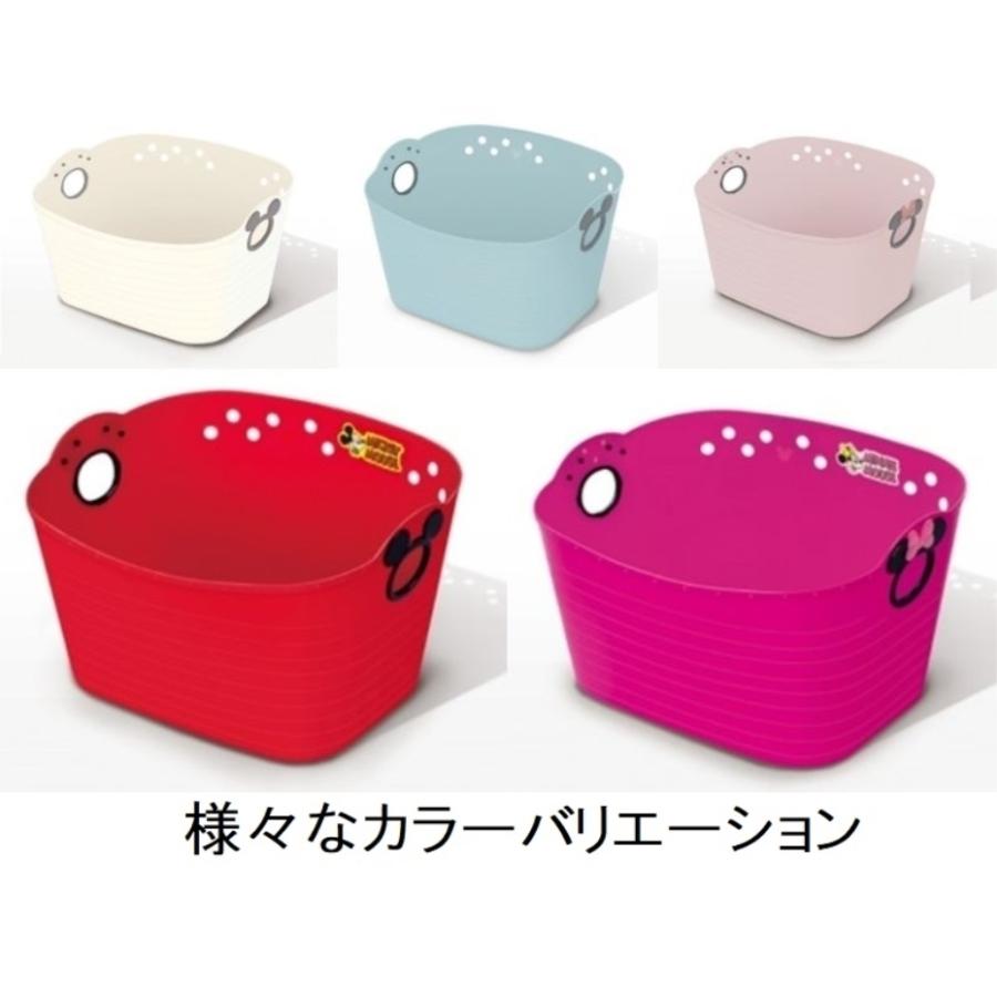 錦化成 やわらかバケツ SQ43 ミッキーマウス R レッド (幅51×奥行38×高