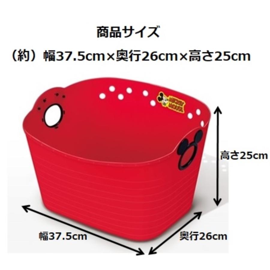 錦化成 綿化成 やわらかバケツ SQ16 ミッキーマウス RE レッド 10L (幅