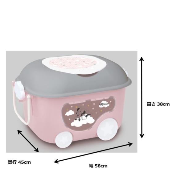 錦化成 窓付き おもちゃ箱 ミニーマウス PBE-clo (商品サイズ 幅