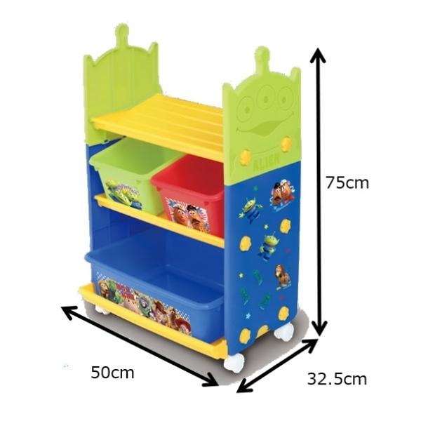 錦化成 トイ・ステーション トイストーリー B-act  (日本製 幅50×奥行32.5×高さ75cm おもちゃ箱 キャスター付き)｜kurashiichibankan｜04
