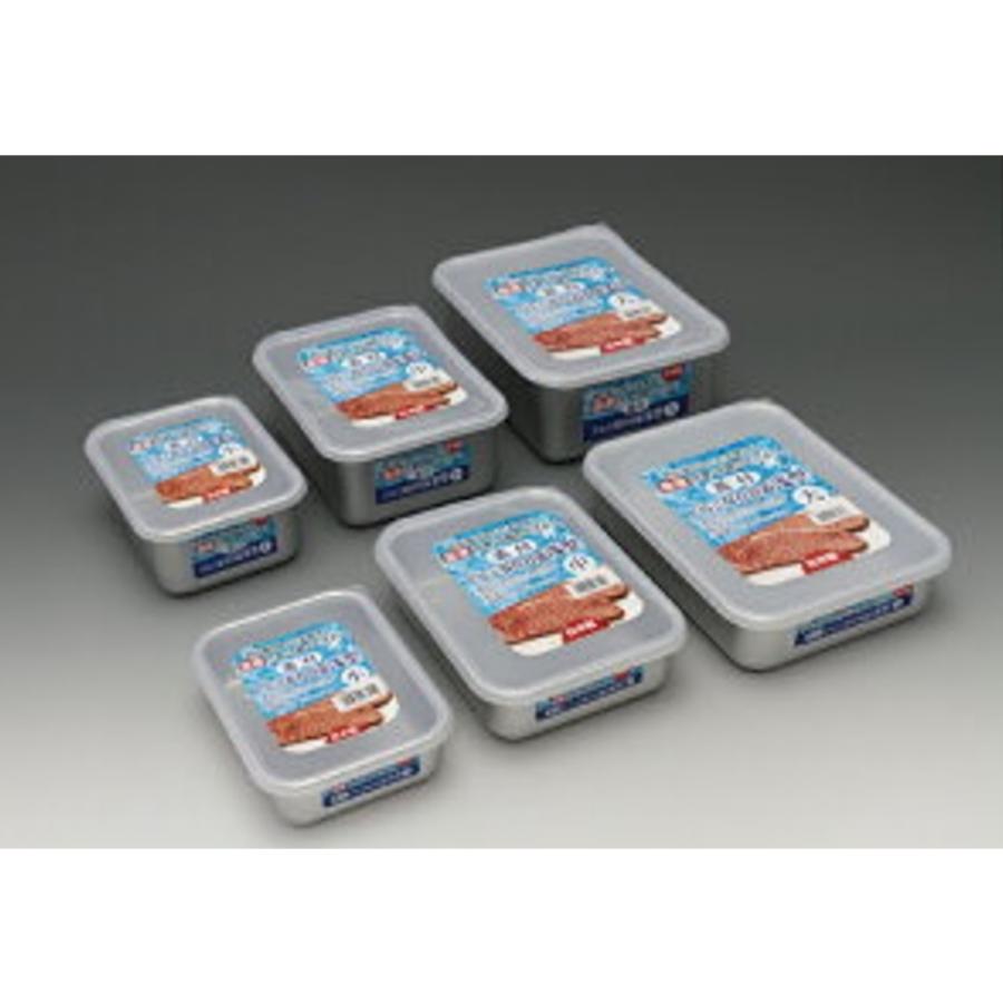 谷口金属 蓋付アルミ保存容器 深型 中 (幅15×奥行20.2×高さ7.5cm 満水