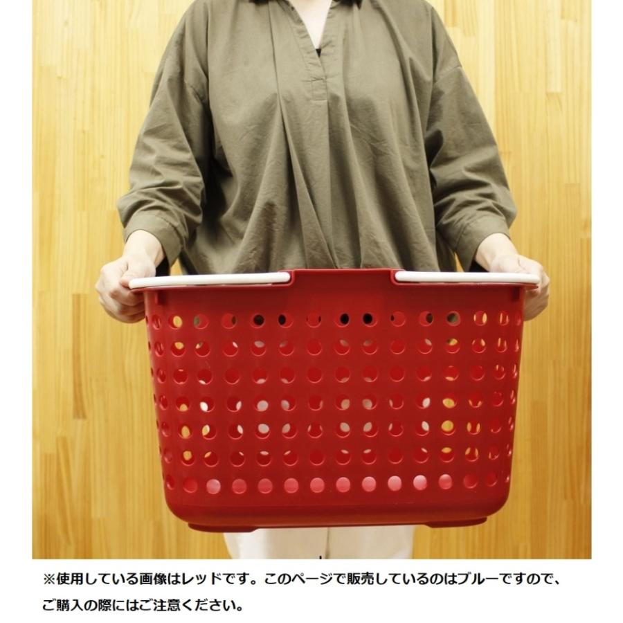 税込総額 15400円 新品　ランドリーBOX ５個セット　ピンクドット他 平和工業 ランドリー ドットバスケット 浅型 BL ブルー (幅44×奥行31.5