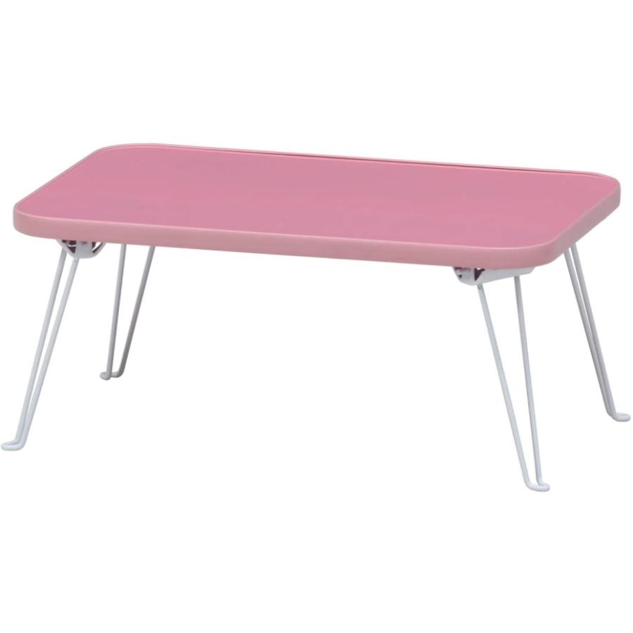 不二貿易 カラーミニテーブル CCB4530 LPI WH ライトピンク ホワイト  (幅45×奥行30×高さ19cm)