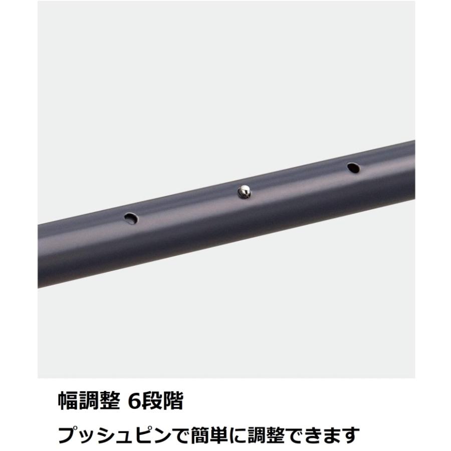 伸晃 Belca クローゼット吊り下げハンガー 伸縮タイプ CH-EX ブラック