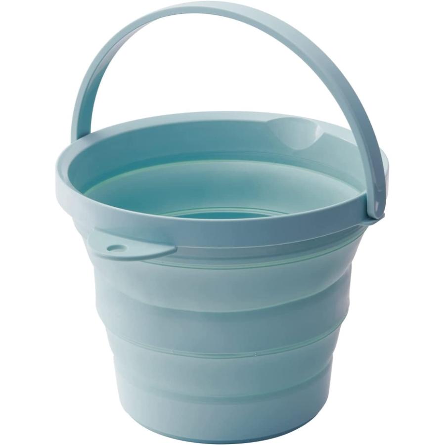 伊勢藤 ISETO ソフトバケツ 8型 I-614 ミントグリーン (幅32.8×奥行き