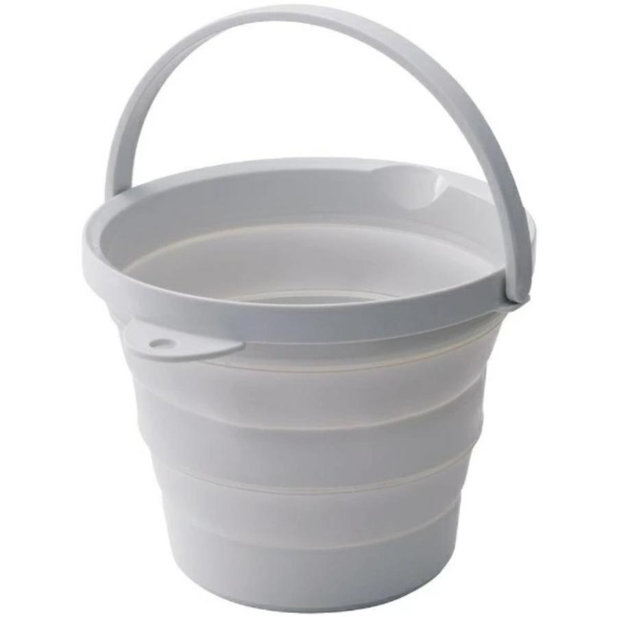 伊勢藤 ISETO ソフトバケツ 8型 I-614 グレー (幅32.8×奥行き30×高さ