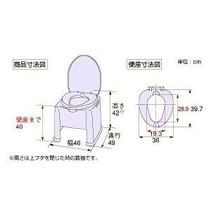 アロン化成 ポータブルトイレ 楽立AS : くらし壱番館 - 通販 アロン化成 ポータブルトイレ 楽立AS : くらし壱番館 - 通販