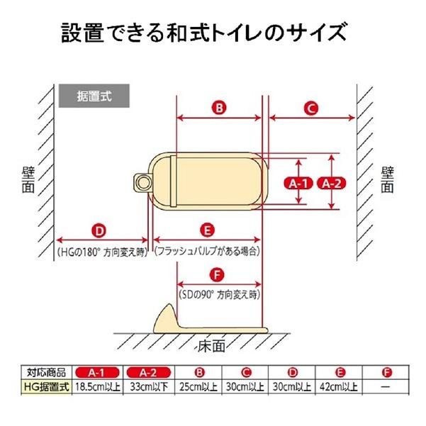 アロン化成 サニタリエースHG据置式 簡易設置洋式トイレ アイボリーの画像