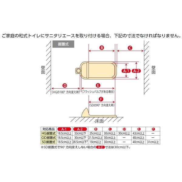 アロン化成 サニタリエースOD 暖房便座 据置式の画像