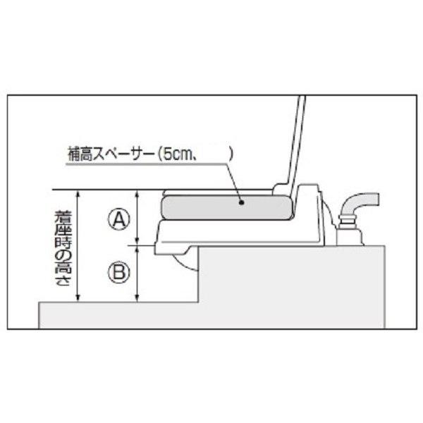 アロン化成 補高スペーサー 5cm  (アロン化成 サニタリエースOD暖房便座 両用式用)