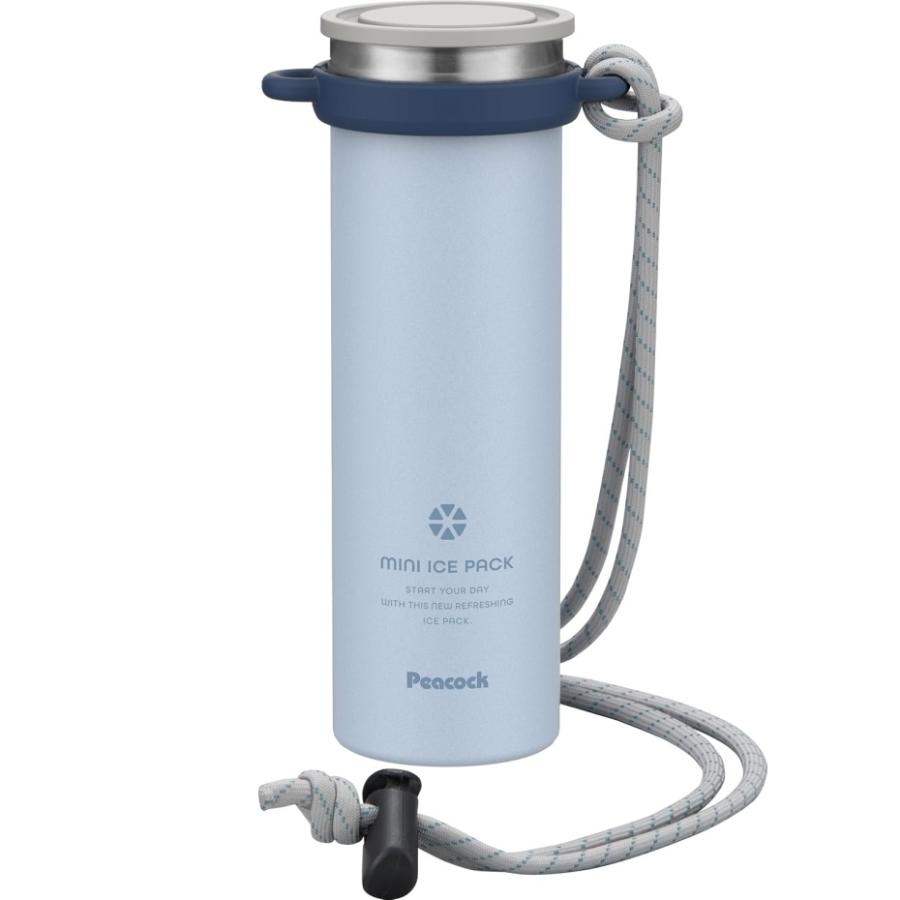 ピーコック ミニアイスパック ストラップ付き シリコーン氷のうタイプ ABB-F15 AIC アイスブルー 容量150ml （熱中症対策 ネッククーラー 冷却 アイシング）（Yahoo!・くらし壱番館）