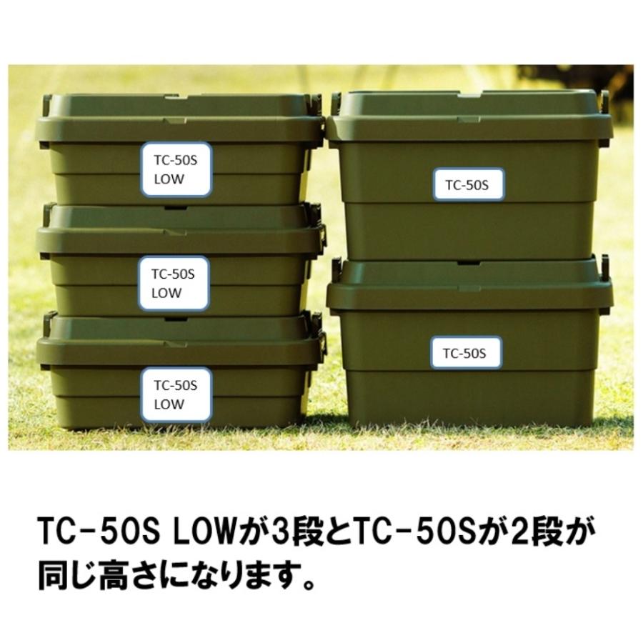 リス スタッキングトランクカーゴ TC-50S LOW GR グリーン (浅型タイプ