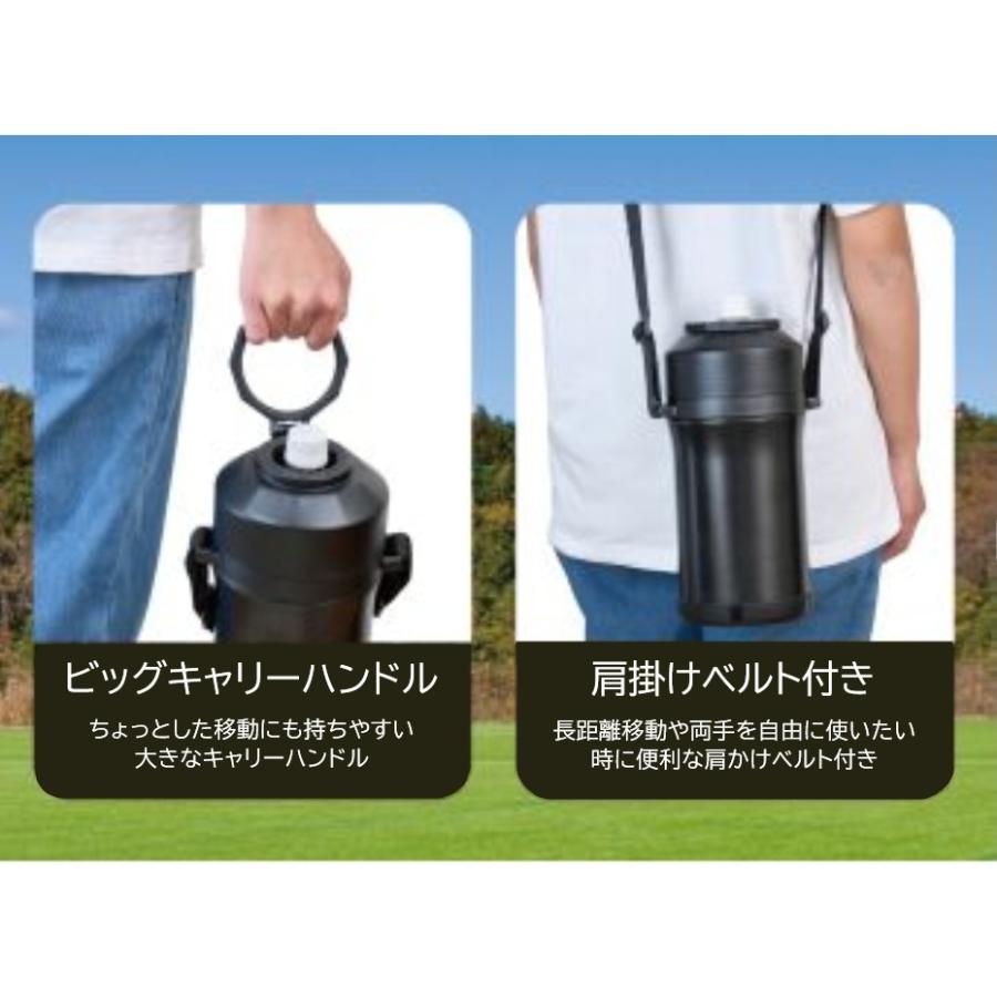 カクセー 真空二重構造 ペットボトルホルダー 2L PH-01 ブラック 保温