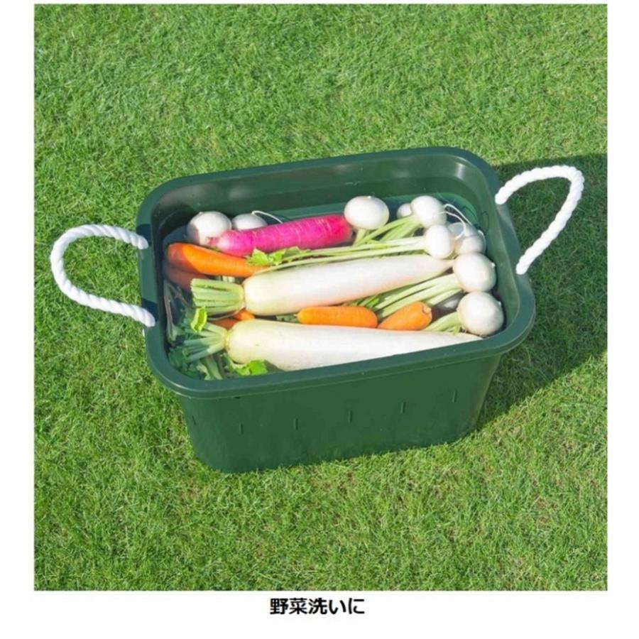 トンボ 角型タブ 24型 ひも付き モスグリーン 24L (幅30.4×奥行45.5×高