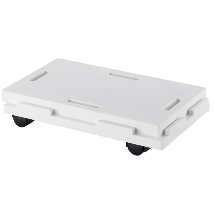 サンコープラスチック 連結できるラクゴロ18 ホワイト(キャスター付