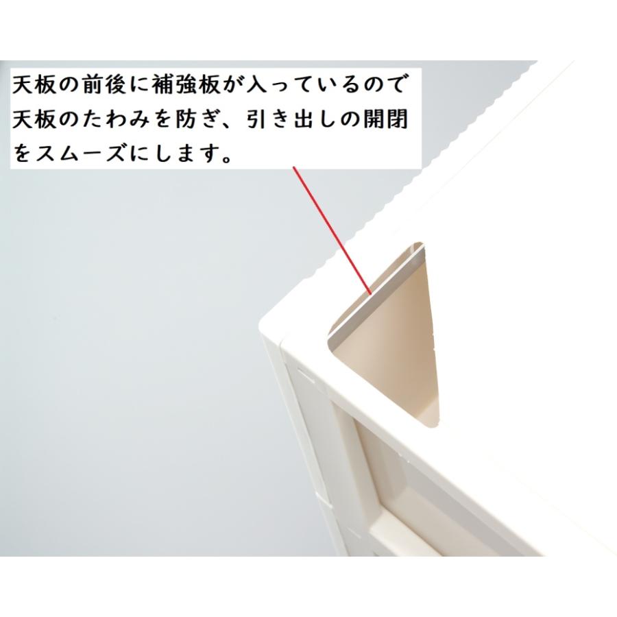 サンコープラスチック 完成品チェスト オーラ ワイド 浅型 4段 BR ブラウン(引き出しコマ付きで開閉スムーズ)(日本製 幅65×奥行44.7×高さ79.6cm)(大型商品)｜kurashiichibankan｜07