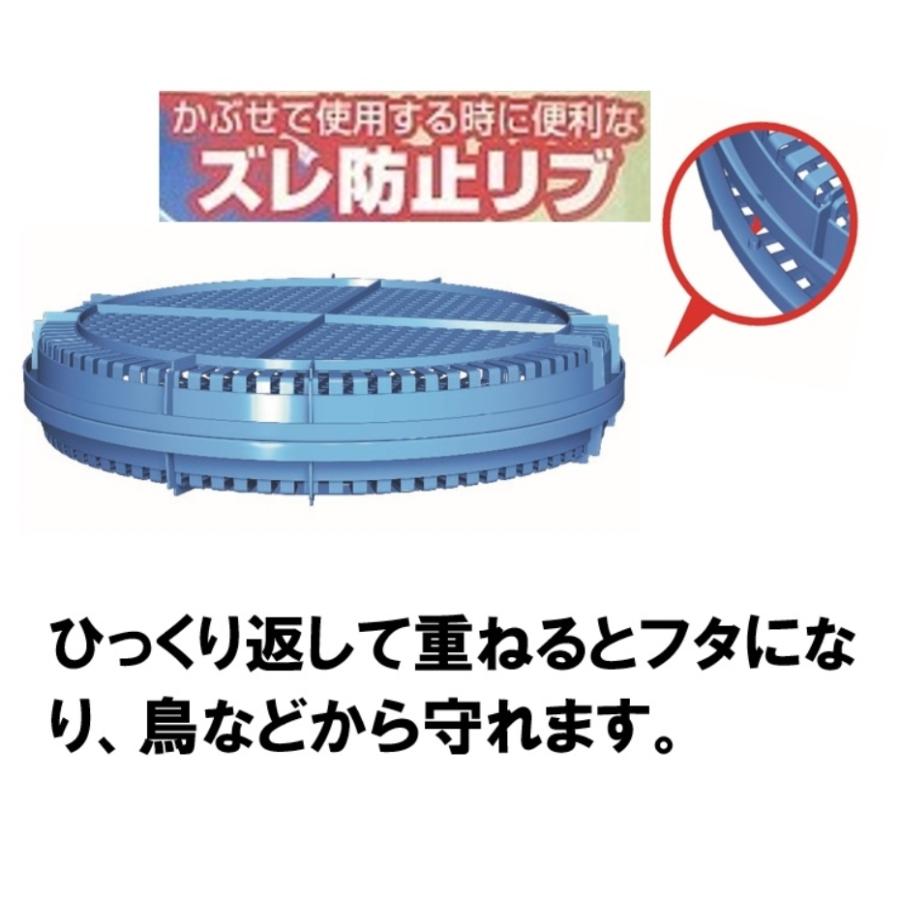 サンコープラスチック ワイドバスケット 丸形  (梅干しざる 直径55cm 深さ3.7cm)｜kurashiichibankan｜03