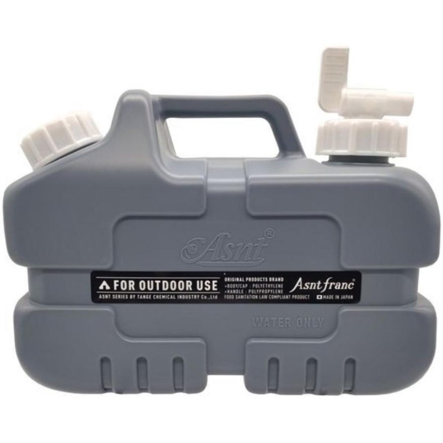 タンゲ化学 ASNT ウォータータンク 5L アースグレー 蛇口コック付き