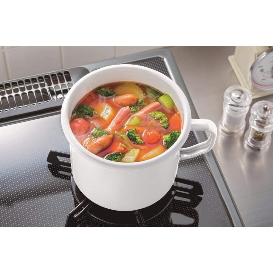 高木金属工業 高木金属 ホーローハンドル付ストッカー 14cm FSH-14 WH