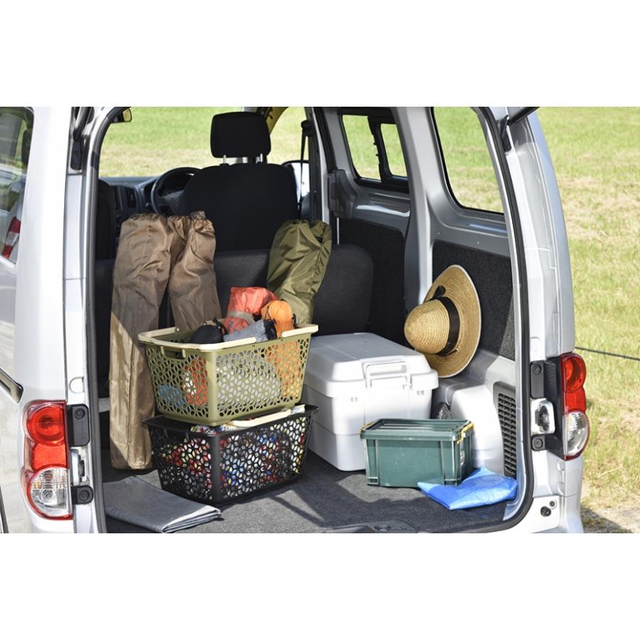 ヒマラヤ ハンドル積み重ねバスケット W ホワイト (幅51.3×奥行