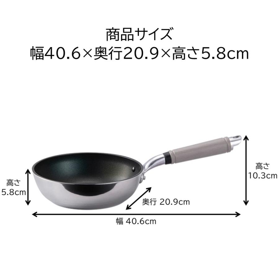 センレンキャストFAN 北陸アルミニウム フライパン 20cm （ガス火専用