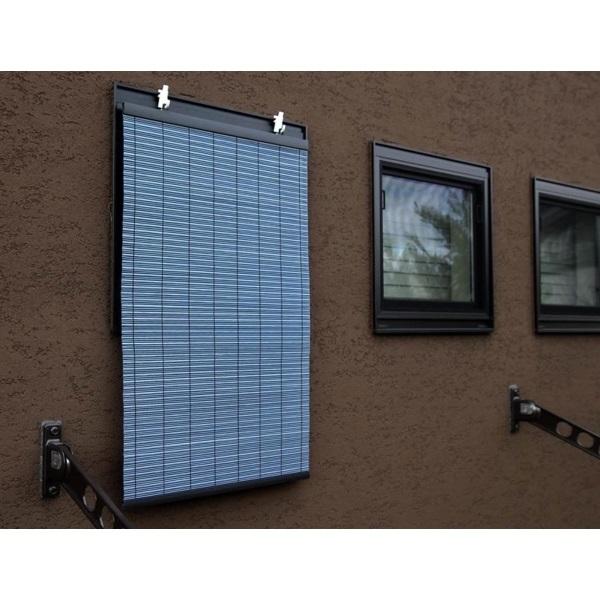 三宅製簾 アルミ配合樹脂製すだれ グランツ 88×180 ブルー : くらし壱