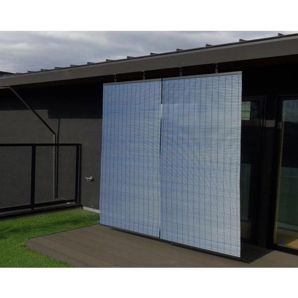三宅製簾 アルミ配合樹脂製すだれ グランツ 88×180 ブルー : くらし壱