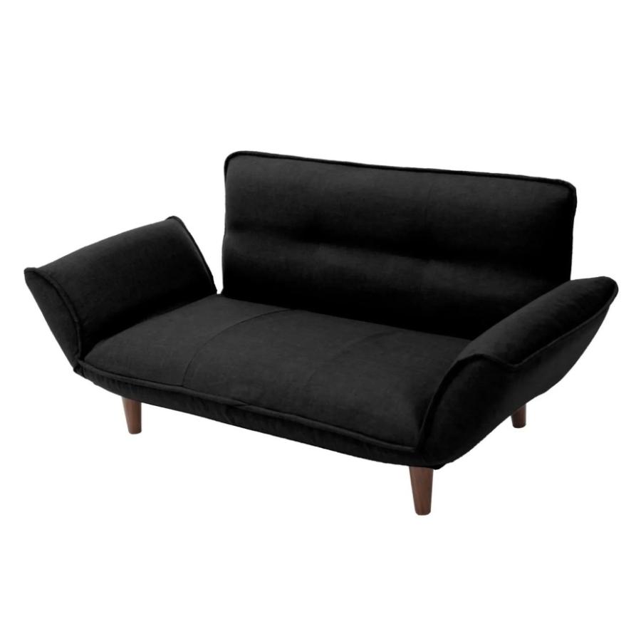 【中古】セルタン 日本製 ポケットコイル カウチソファ　二人掛け　和楽の極/A01p-564BK ダリアンブラック セルタン カウチソファ 2人掛け KAN ダリアン生地 A01p-564BK ダリアン