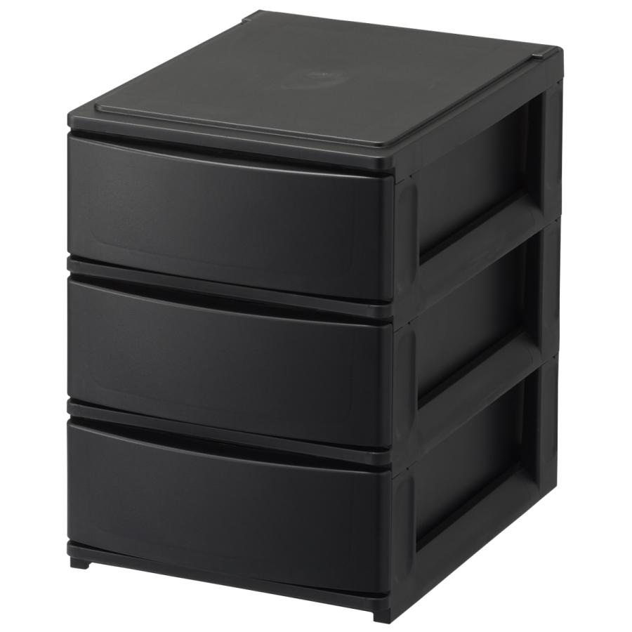 SANKA サンカ 小物収納 引出し ナチュラ ポスデコ A5浅3段 NpdA5-a3 BK