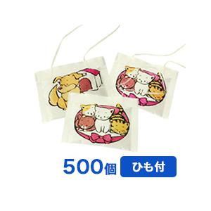 業務用　防虫剤ヒモ付き♪　子ねこと犬ヒモ付き 500個入　無臭タイプ　防虫　衣替え（Yahoo!・くらし快適ショップ）