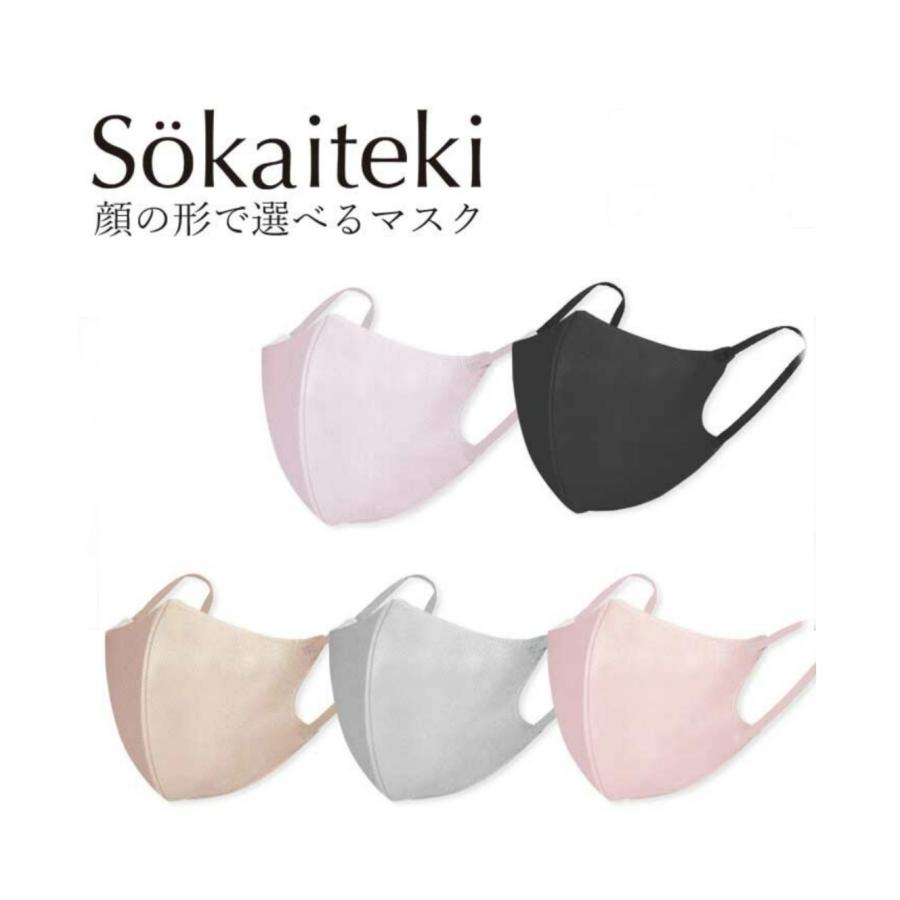 値下げ 爽快適マスク deCOGAO 3D マスク 5色 AB 2種 SOKAITEKI 小顔 4