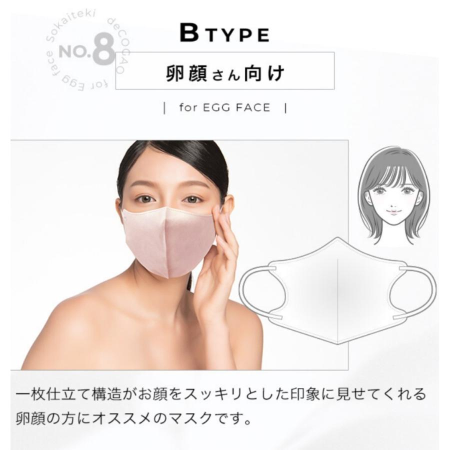 値下げ 爽快適マスク deCOGAO 3D マスク 5色 AB 2種 SOKAITEKI 小顔 4