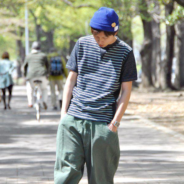 スウェット ボーダー柄 Tシャツ 半袖 メンズ トップス ボーダー 