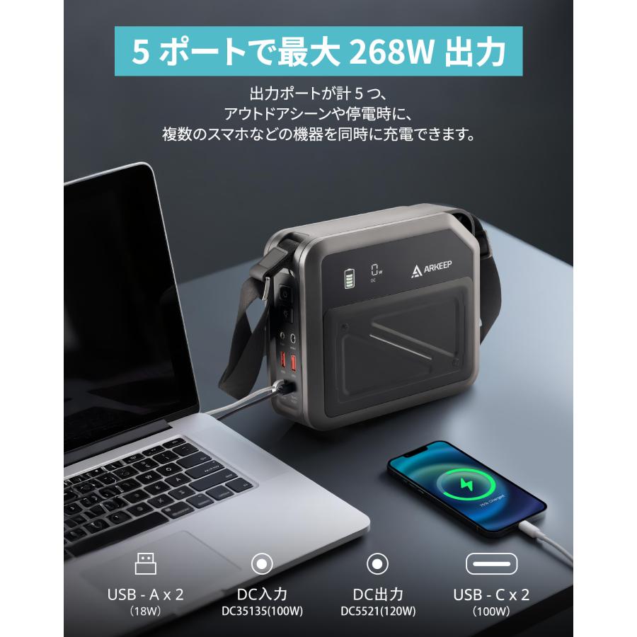 ポータブル電源 小型 軽量 270Wh 72000mAh モバイルバッテリー リン酸