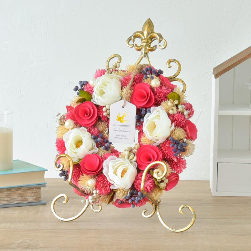 クリスマス リース ギフト オーナメント 約23〜27cm フラワーリース