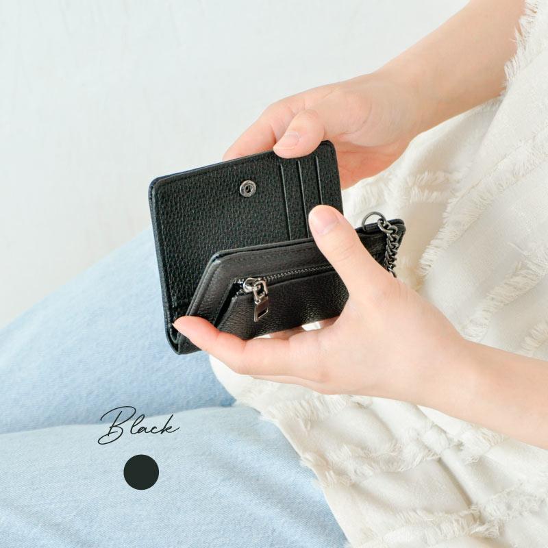 女の子用ショート PUレザー クレジットカードホルダー 財布 レディース