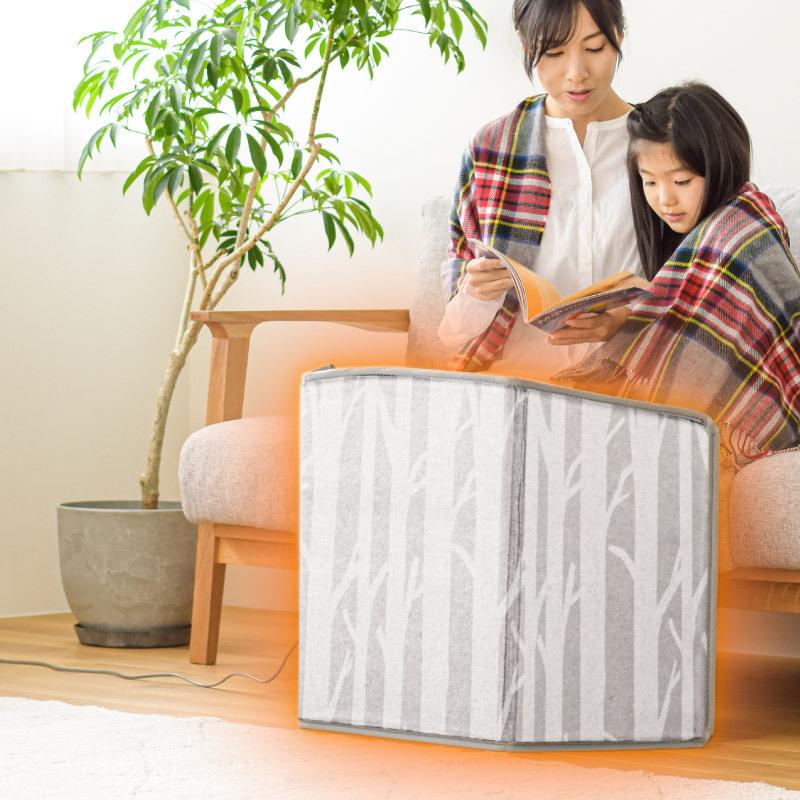 enetanpo パネルヒーター 足元 遠赤外線 最高温度80℃ 省エネ 3面