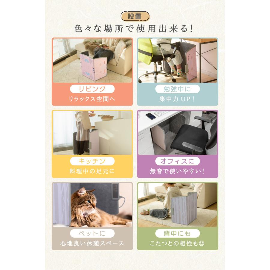 enetanpo パネルヒーター 足元 遠赤外線 最高温度80℃ 省エネ 3面