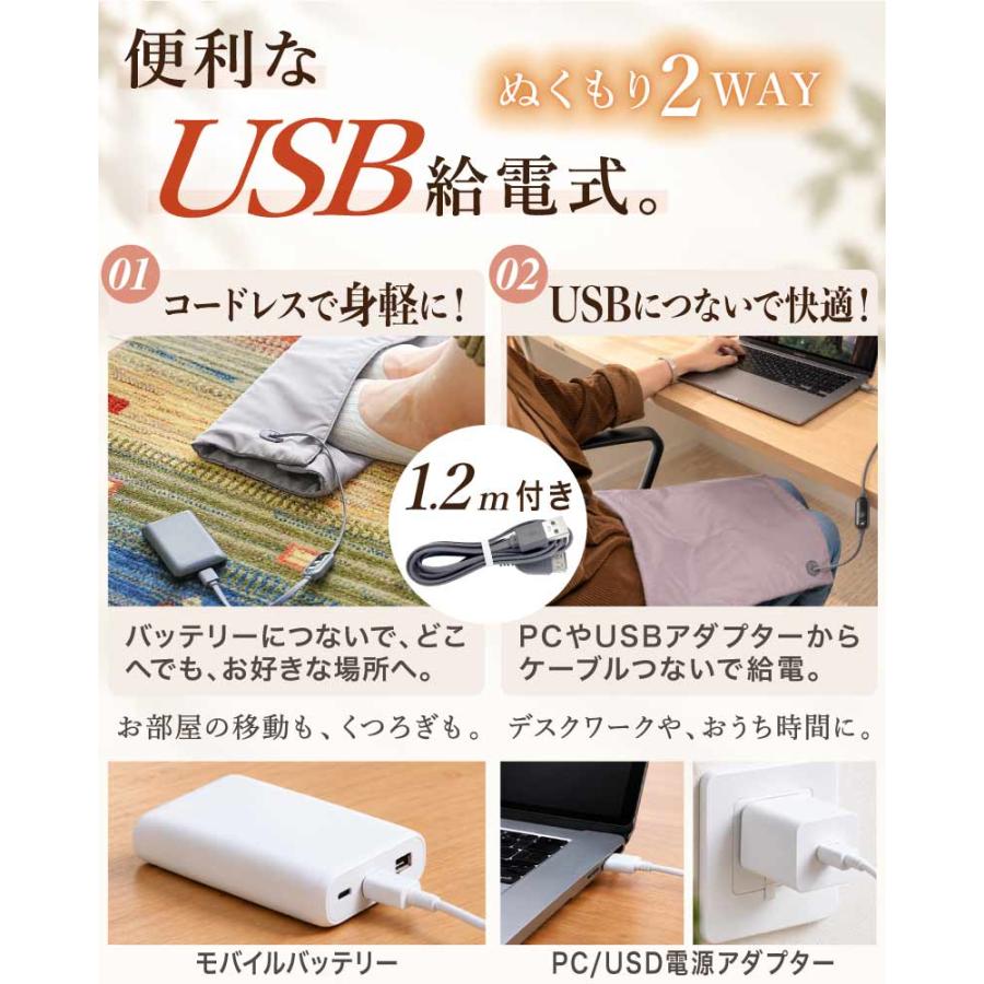 FUTUREFOX 電熱マット USB給電（2枚セット） enetanpo ホットマット USB給電式 選べる2タイプ 電気マット 一人用