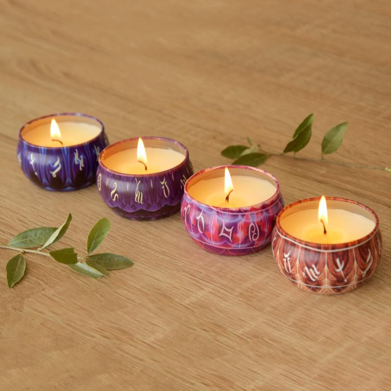 大河商事 アロマキャンドル 4種セット 缶入り ギフトボックス入り