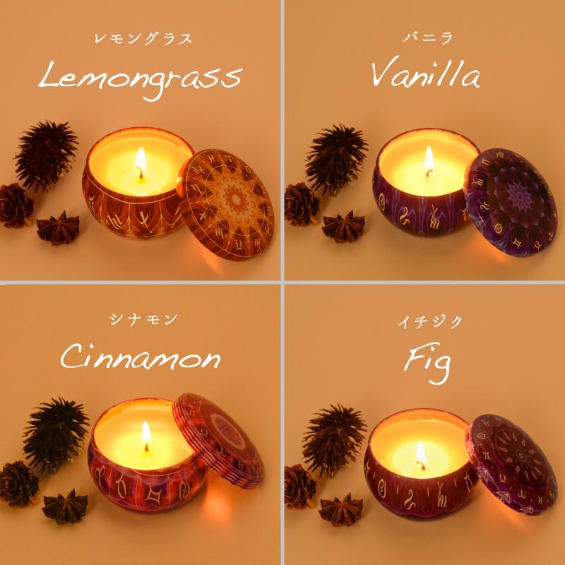 大河商事 アロマキャンドル 4種セット 缶入り ギフトボックス入り